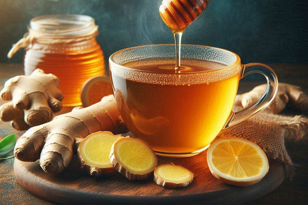 Tee mit Honig, Zitrone und Ingwer gegen Arthrose
